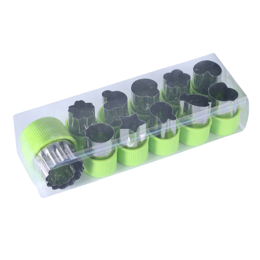 Vegetable Cutter Shapes Set Bread Cutter Set Fruit Cutter Cookie Mold Green