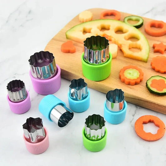 Vegetable Cutter Shapes Set Bread Cutter Set Fruit Cutter Cookie Mold Colorful