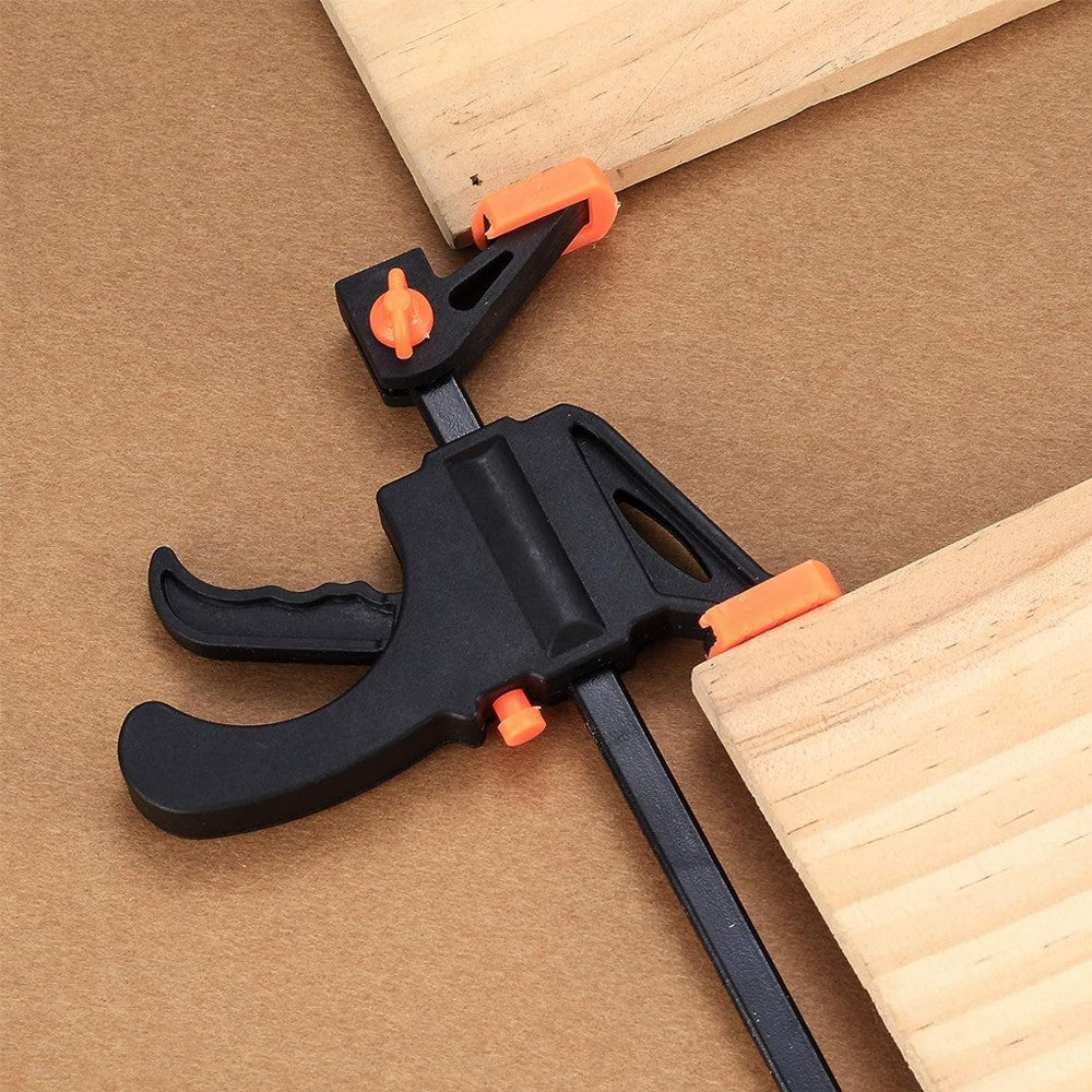8Pcs 4 Inch Woodworking Clamp Jaws Ratchet Trigger Clamp for Crafts Wood Gluing