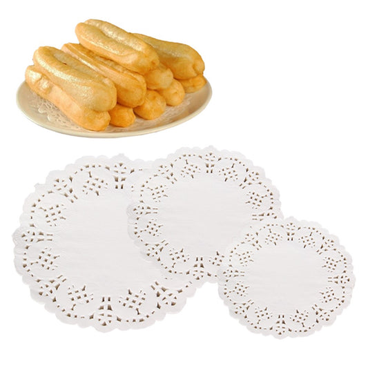 3 Pack Round Paper Doilies Hollow Lace Doyleys Wedding Catering Decor - Set 2