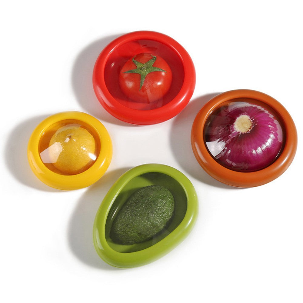 4Pcs Fridge Storage Reusable Fruit Vegetable Storage Box Food Fresh Containers