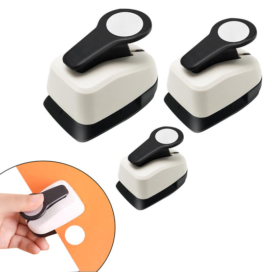 3Pcs Circle Punch Set Circle Cutter Hole Punch for Craft Scrapbooking