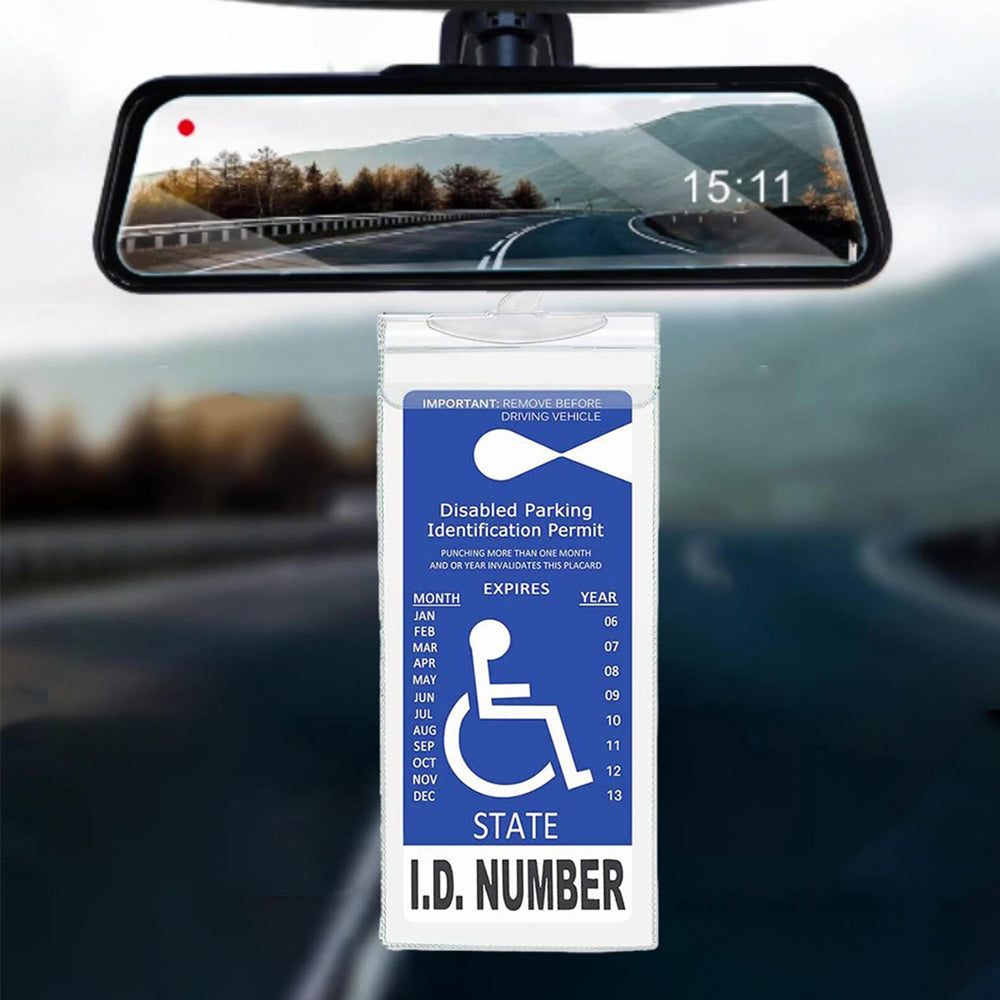 4Pcs Handicap Parking Placard Holder Ultra Transparent Cover for Disabled People