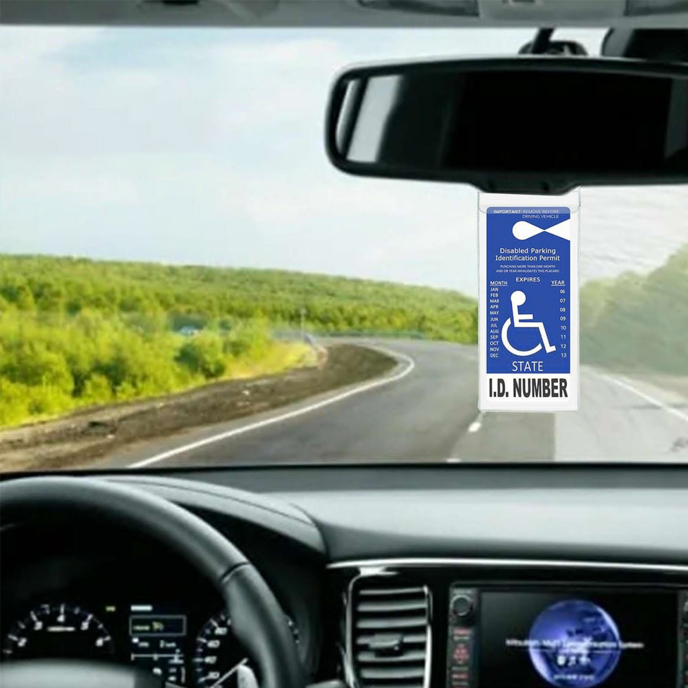 4Pcs Handicap Parking Placard Holder Ultra Transparent Cover for Disabled People