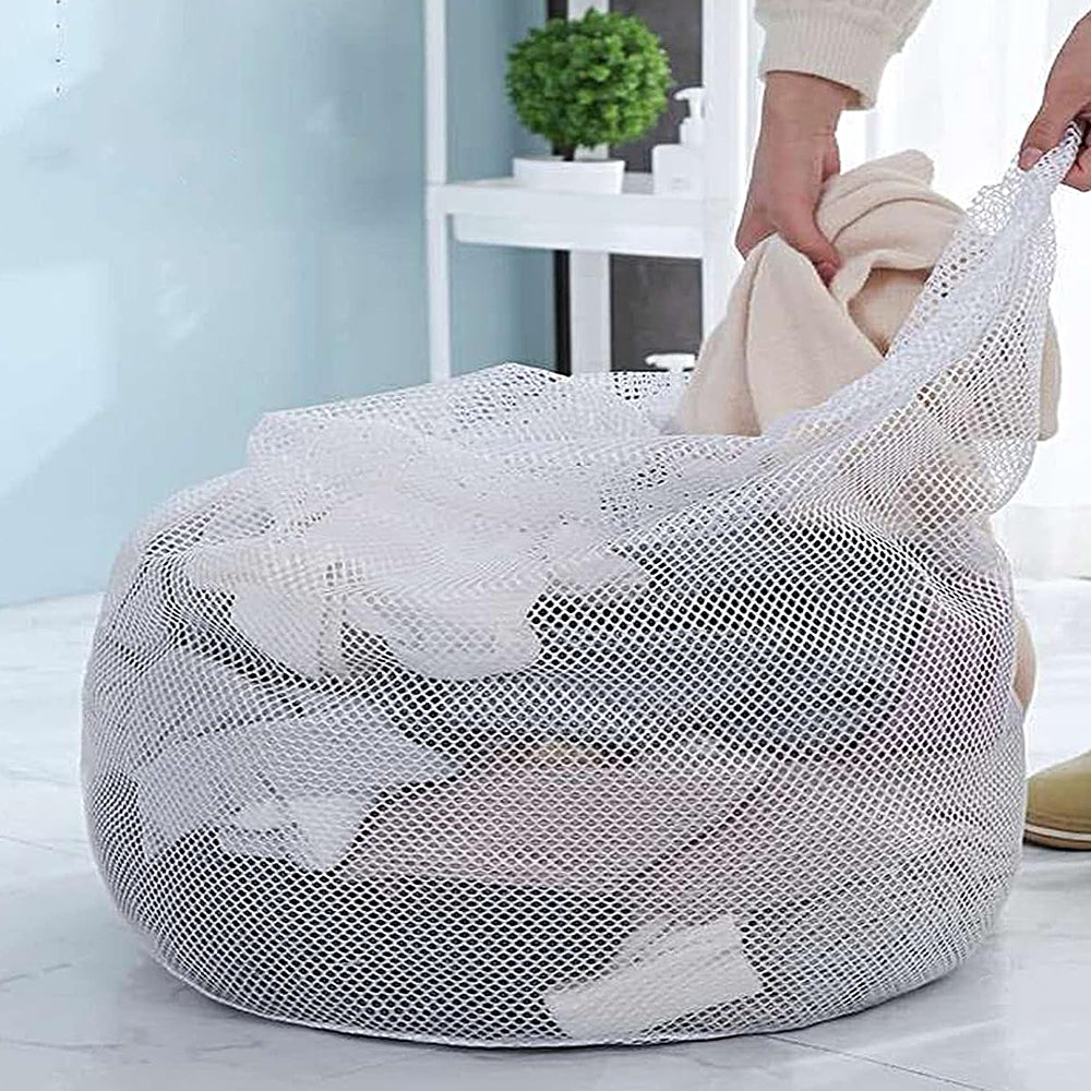 6Pcs 50x70cm Mesh Laundry Bags with Drawstring Closure for Delicate Clothes