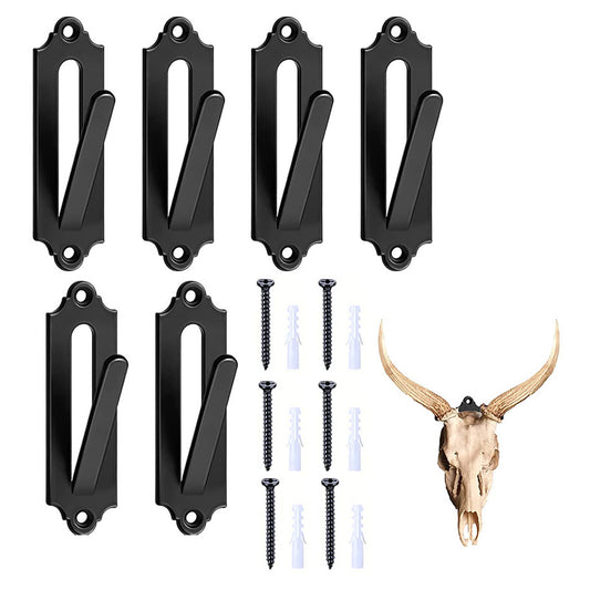 6Pcs Skull Hanger Skull Wall Mount Bracket Hangers Kit Deer Hanger