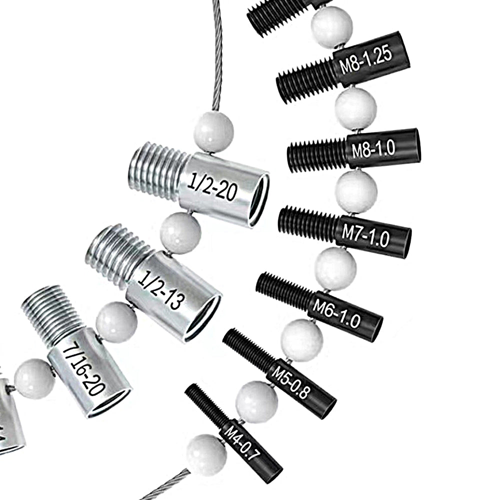 Nuts Bolts Thread Checker with 26 Male Female Gauges Include 14Inch and 12Metric