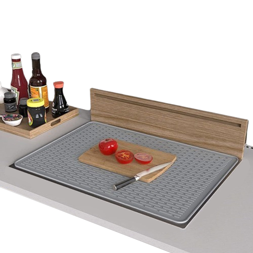 Silicone Stove Top Cover for Electric Stove Glass Stove Cover Drying Mat Grey