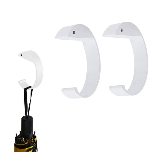 2Pcs C Shape Purse Hook for Table Handbag Hanger for Desk White