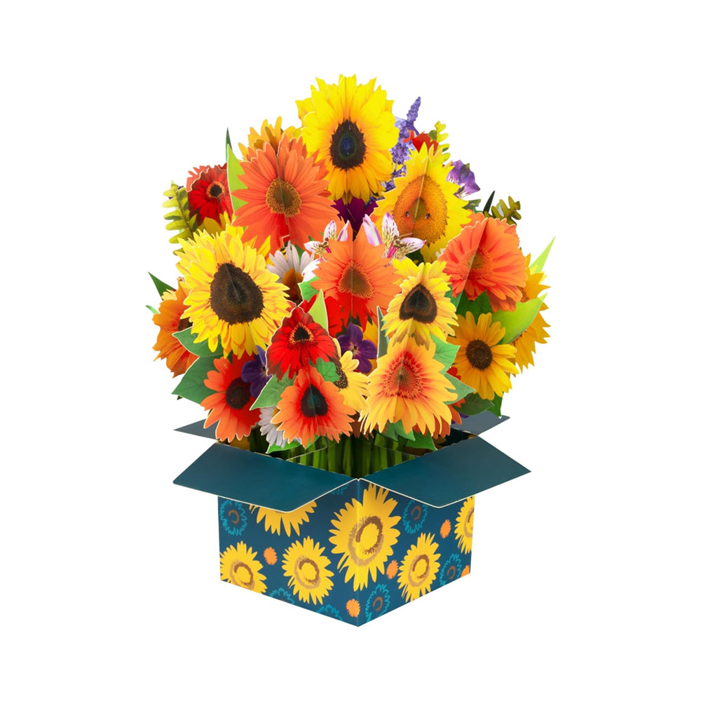 Pop-up Flower Bouquet Card Mother's Day 3D Blossom Paper Card Greeting Cards ST1