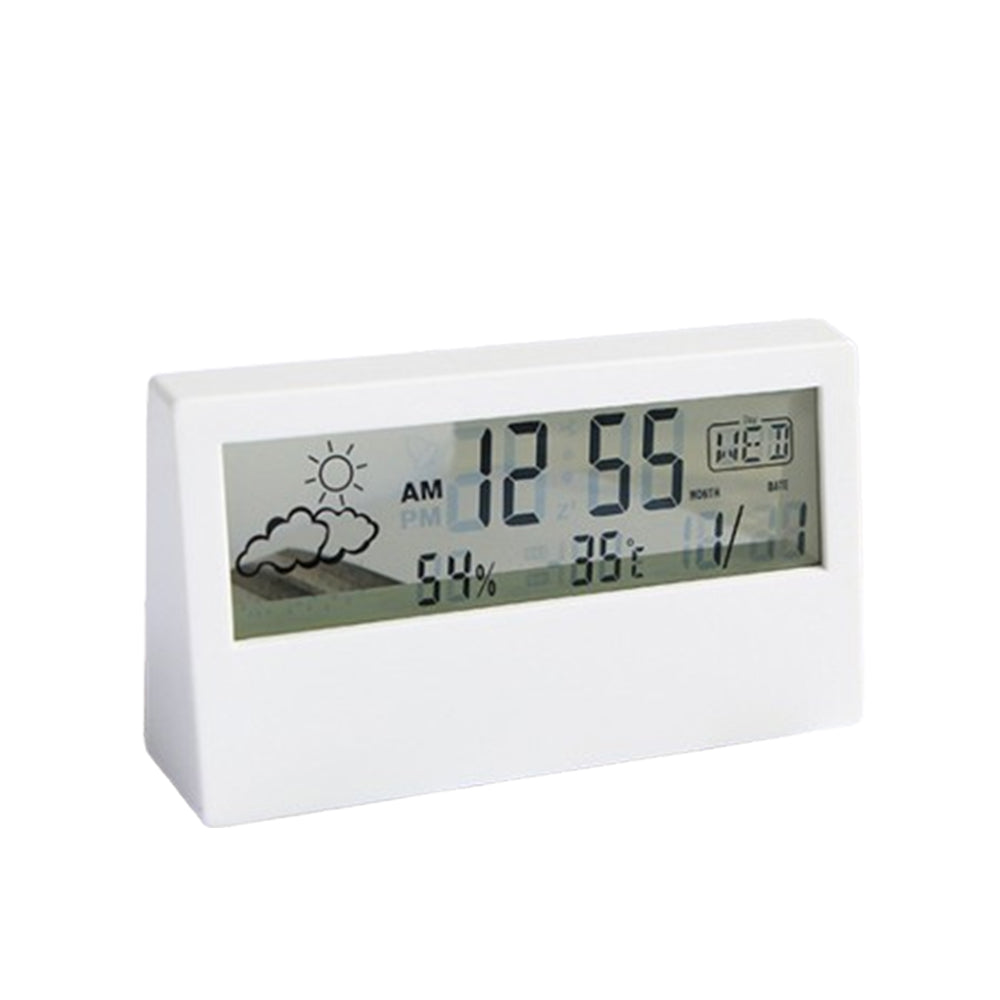 Desktop Digital Alarm Clock with Temperature Humidity Alarm Clock Transparent
