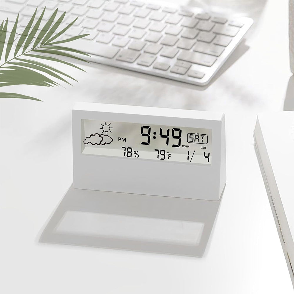 Desktop Digital Alarm Clock with Temperature Humidity Alarm Clock Transparent