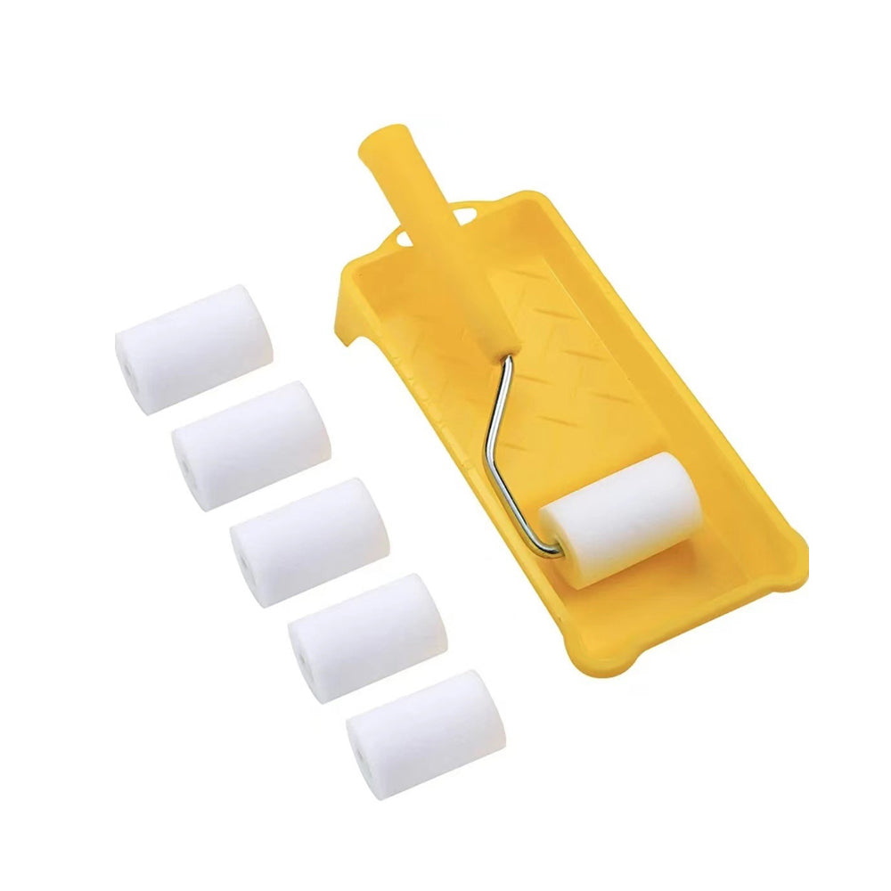 8Pcs Mini Paint Roller Kit Small Paint Roller with Tray