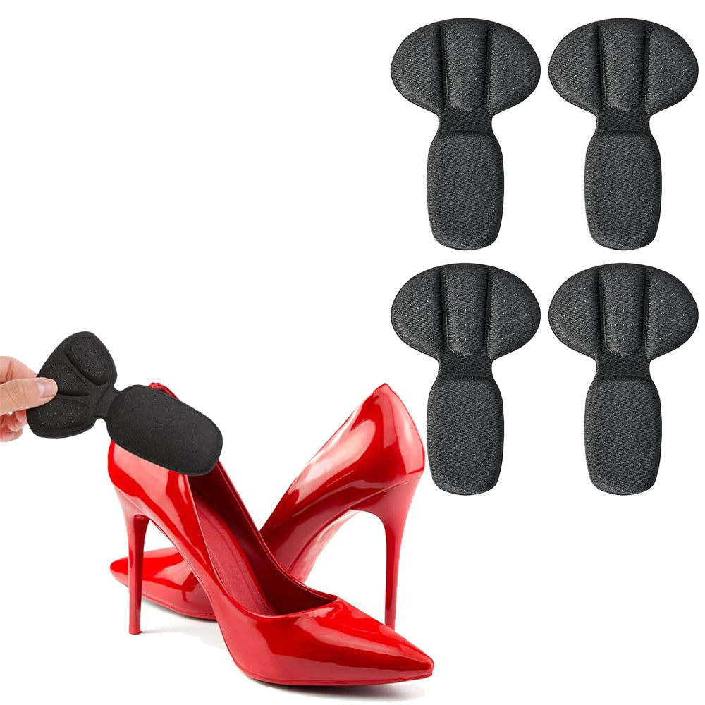 2 Pairs Mesh Adhesive Heel Grips Inserts Heel Cushion Pads Black