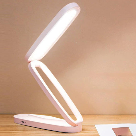 LED Desk Lamp Eye-Caring Foldable Desk Light Touch Control Reading Lamp Pink
