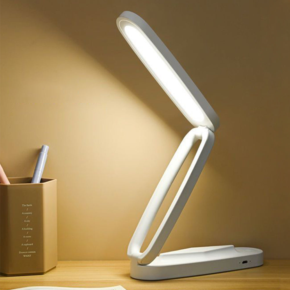 LED Desk Lamp Eye-Caring Foldable Desk Light Touch Control Reading Lamp White