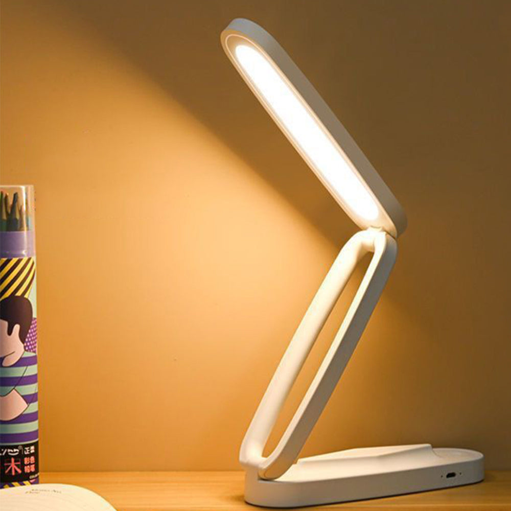 LED Desk Lamp Eye-Caring Foldable Desk Light Touch Control Reading Lamp White