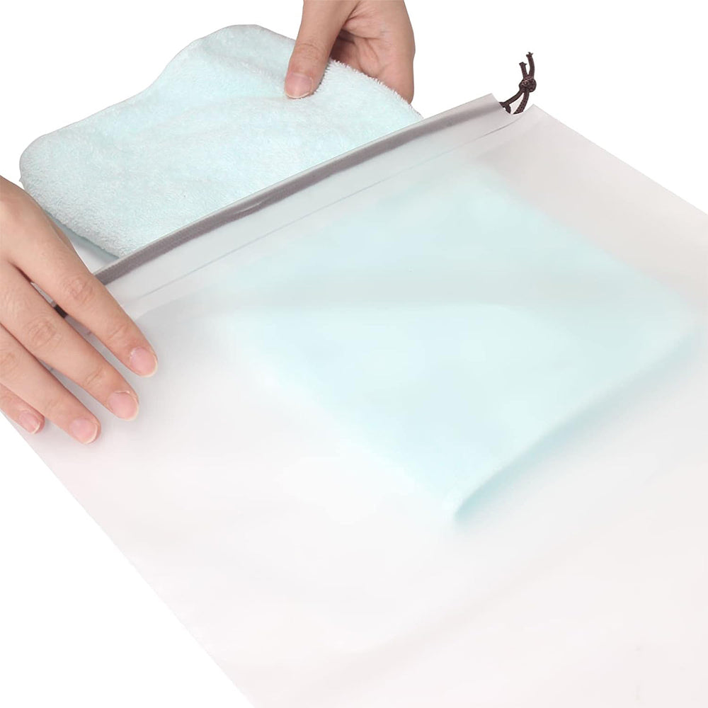 10Pcs 40x30cm Clear Drawstring Travel Shoe Storage Bags for Packing