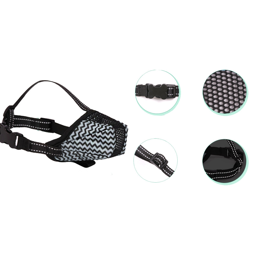 Dog Muzzle Air Mesh Breathable Muzzle for Medium Large Sized Dog XS