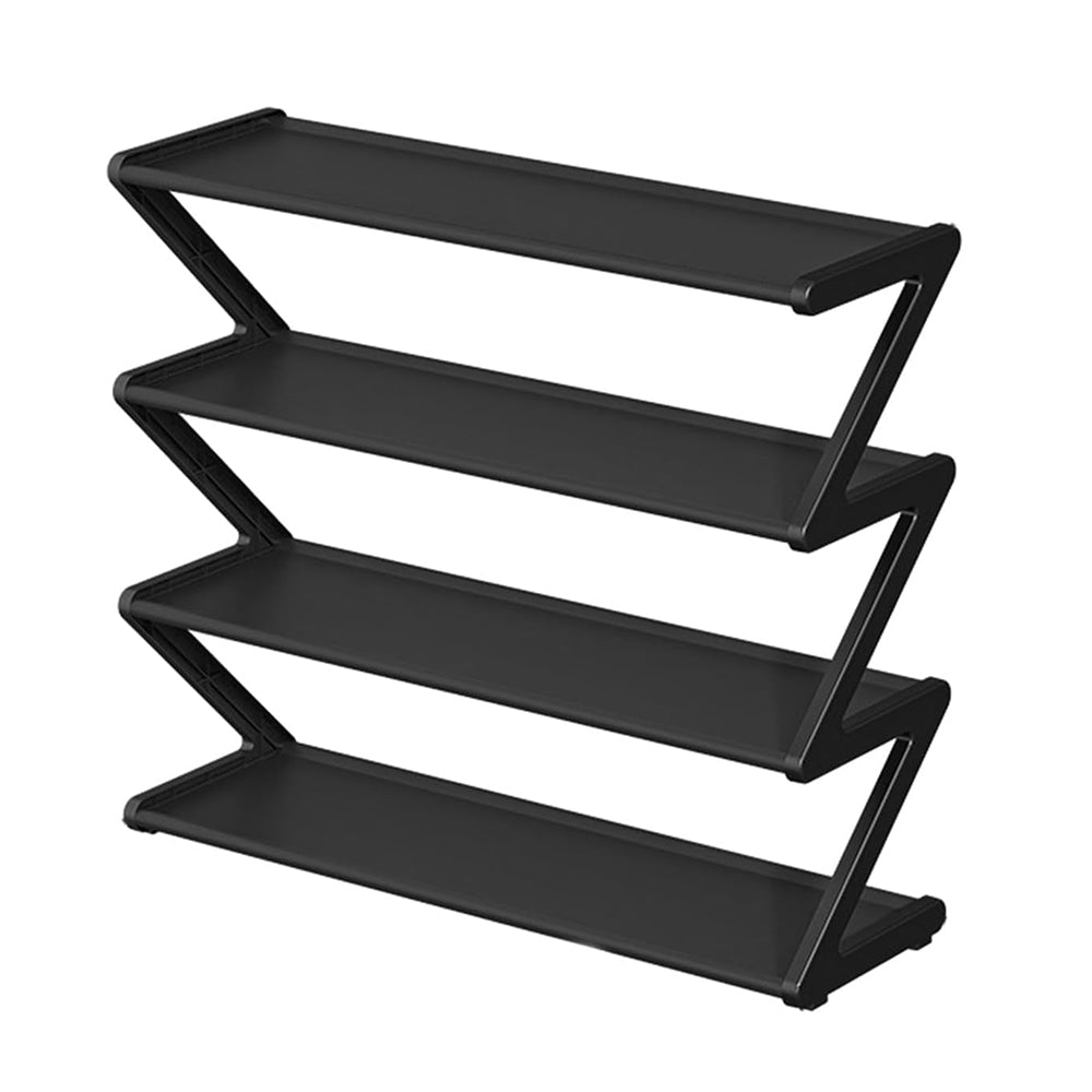 4 Tier Shoe Rack Storage Organizer Shelf Stand Shelves Shoe Storage Black