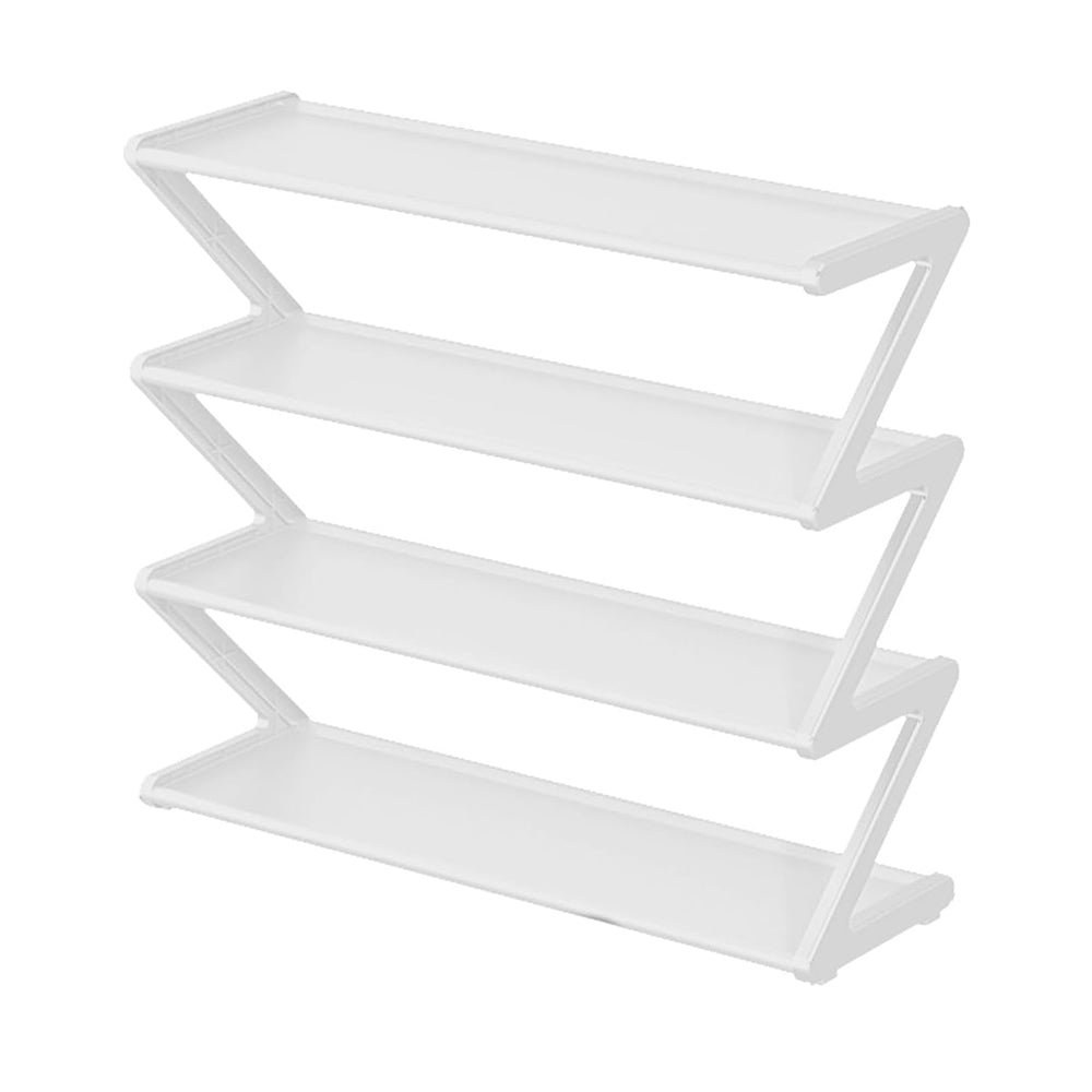 4 Tier Shoe Rack Storage Organizer Shelf Stand Shelves Shoe Storage White