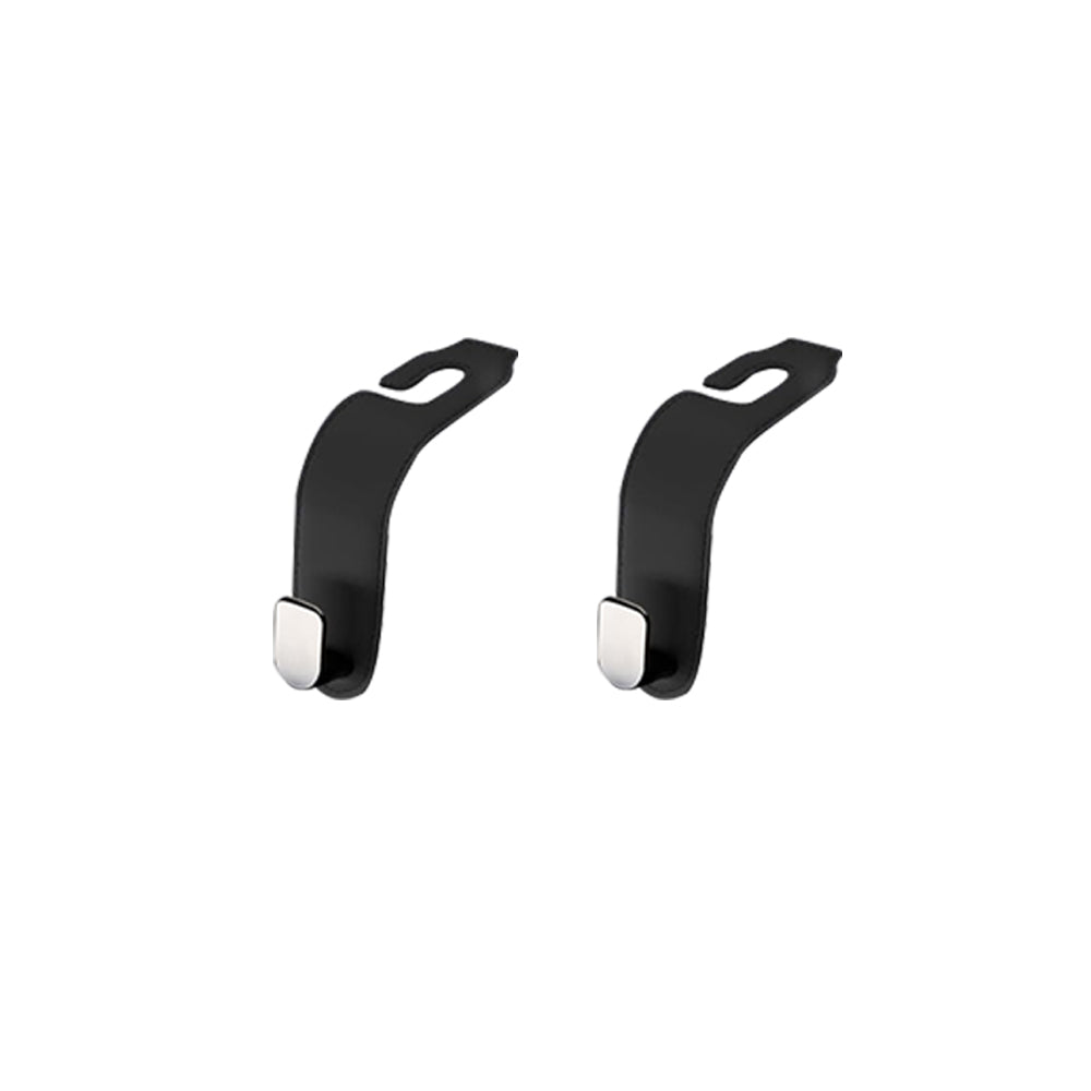 2Pcs Black Car Seat Headrest Hook Hidden Leather Car Seat Hanging Hook