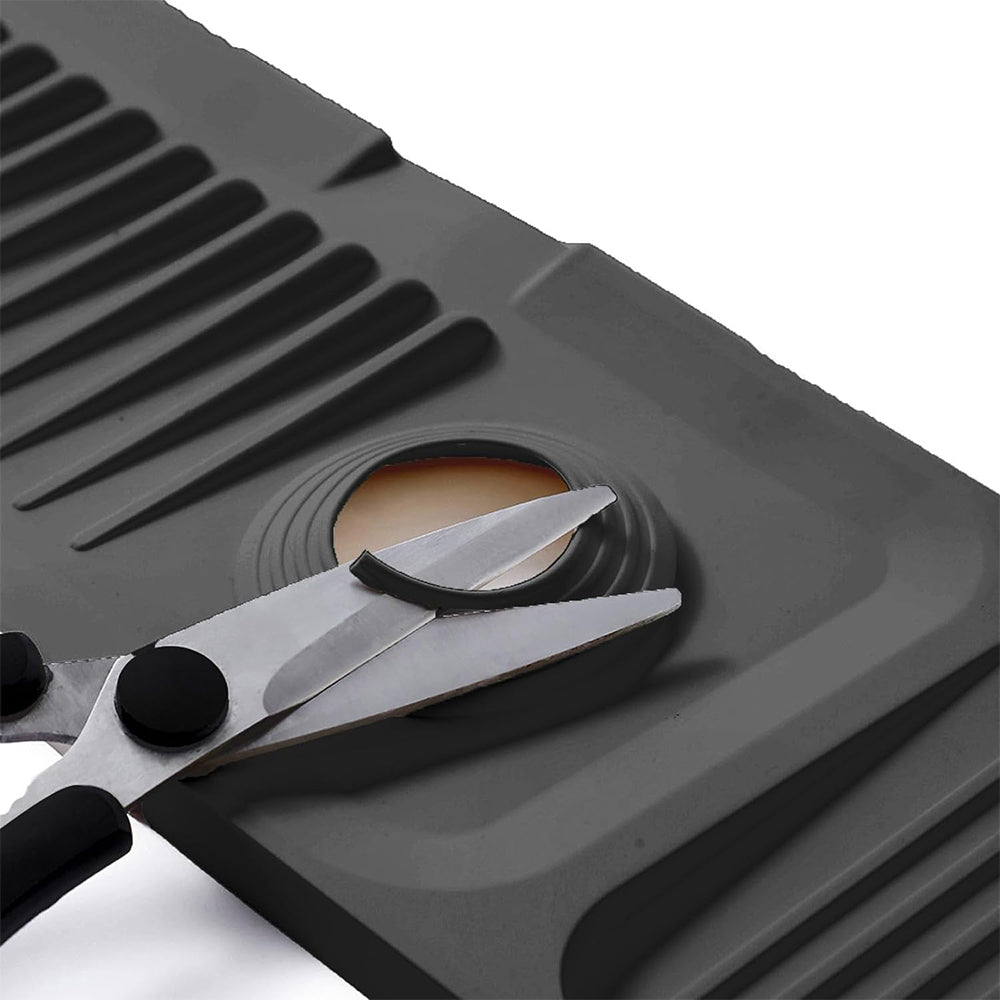 Silicone Sink Draining Mat For Kitchen Sink Splash Guard Bathroom Black