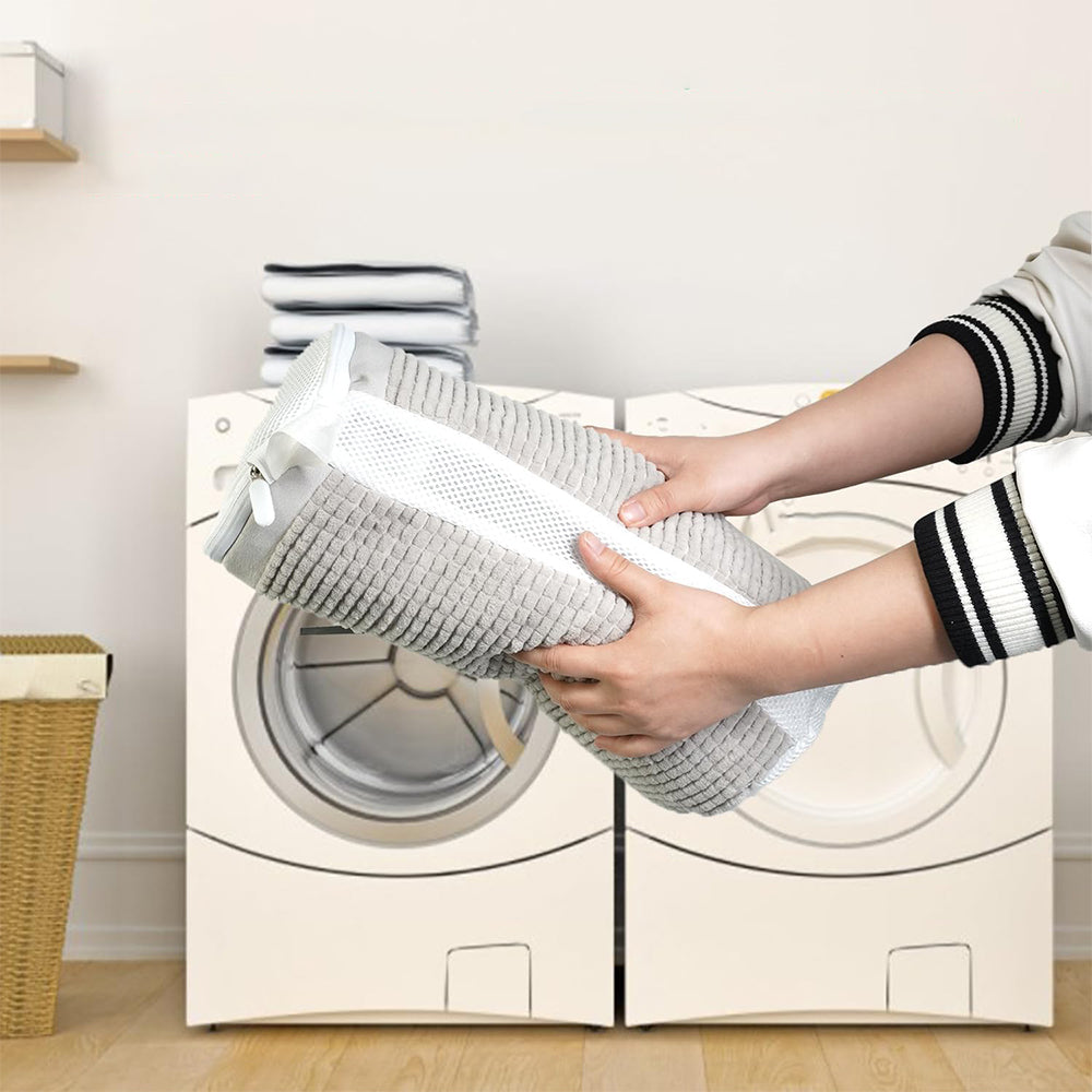 Mesh Cleaning Laundry Shoes Bag with Zipper for Washing Machine