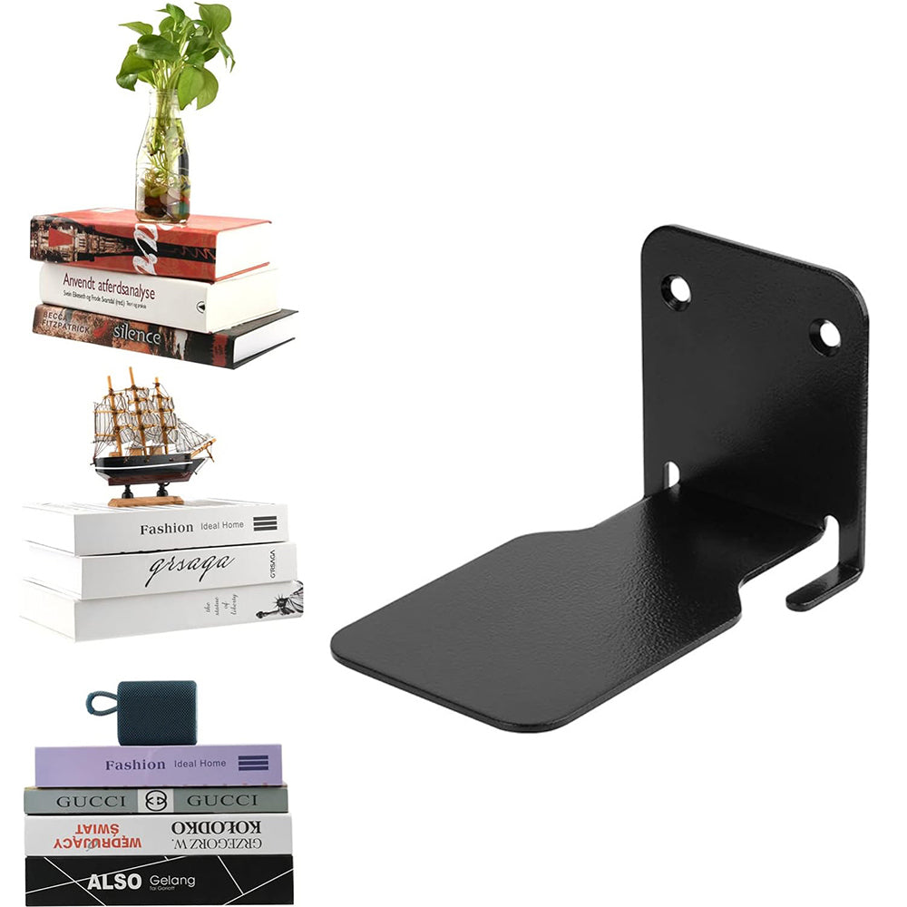 Invisible Floating Bookshelf Wall Mounted Shelving Book Display Black