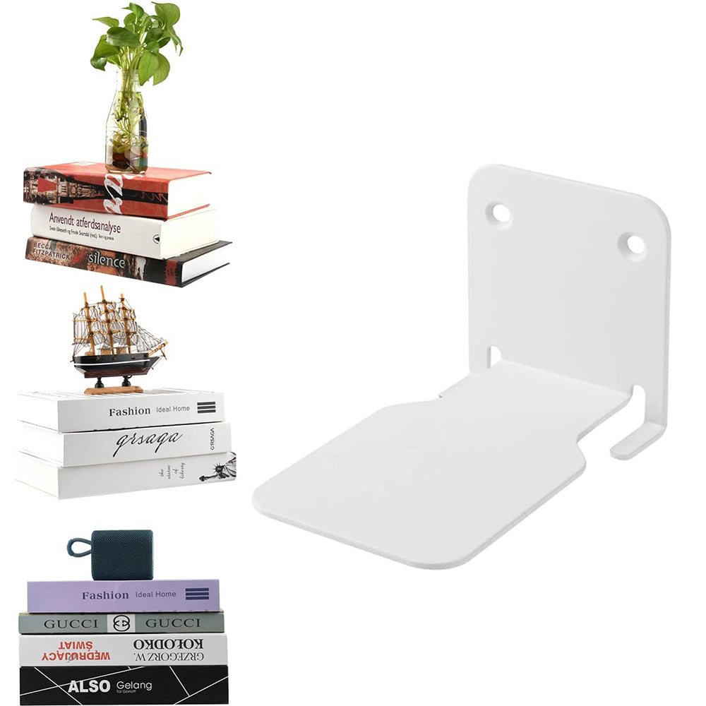Invisible Floating Bookshelf Wall Mounted Shelving Book Display White