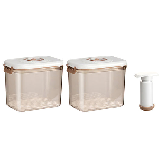 2Pcs 2.7L Vacuum Food Storage Container with Lid Strainer Vacuum Pump