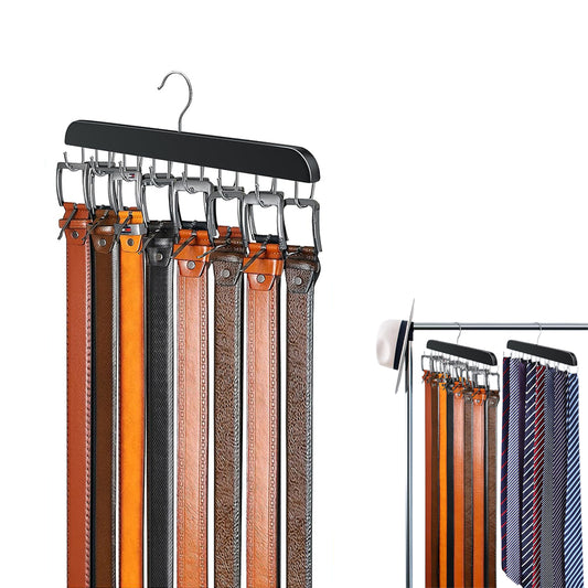 14-Hook Bra Hanger Belt Organizer Metal Hook 360 Degree Rotating Space Saving