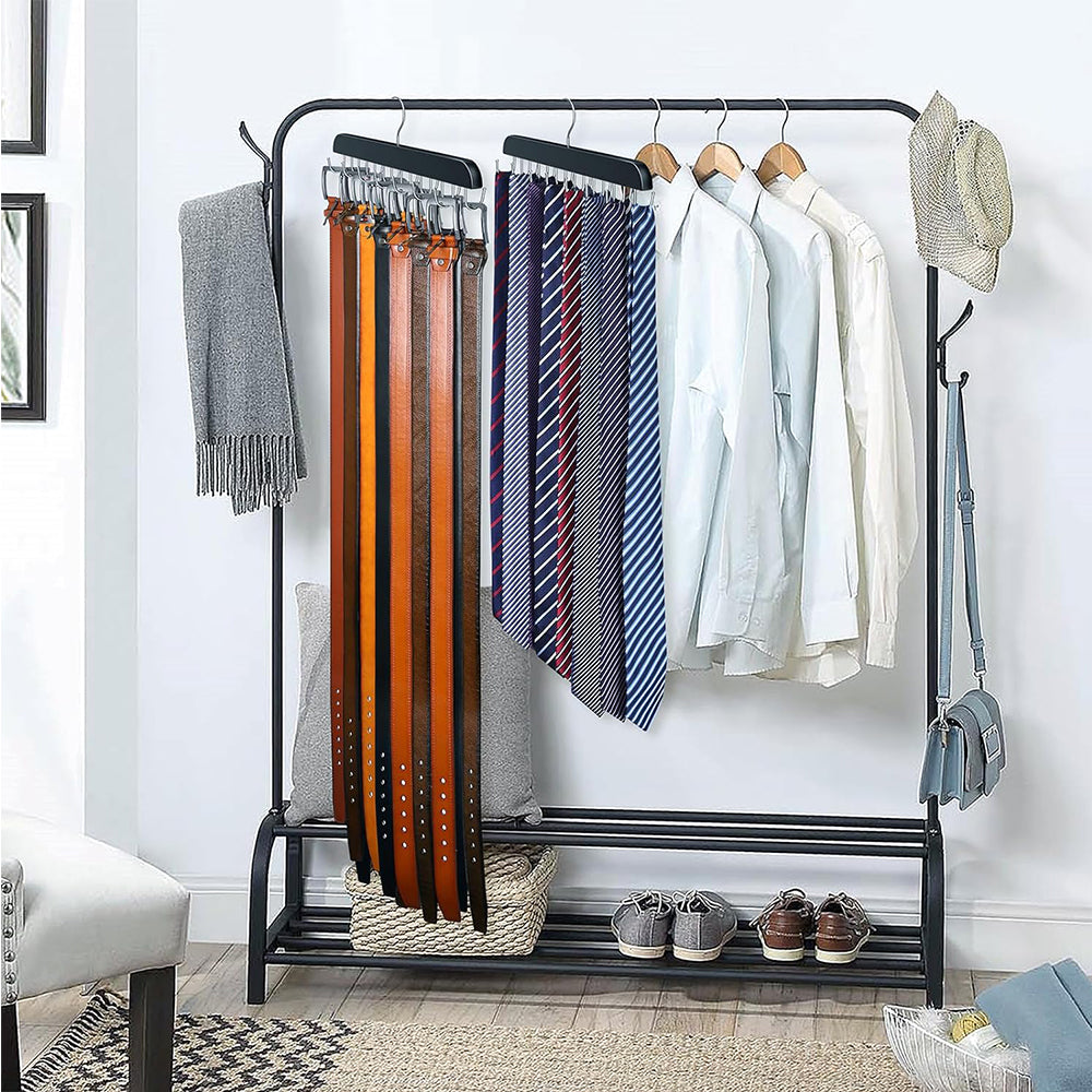 14-Hook Bra Hanger Belt Organizer Metal Hook 360 Degree Rotating Space Saving