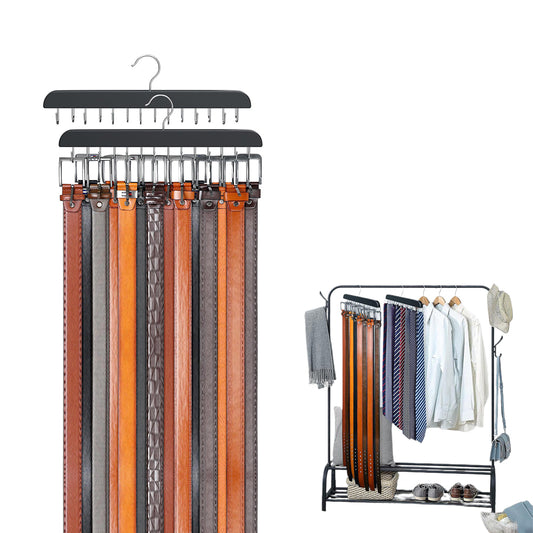 2Pcs 14-Hook Bra Hanger Organizer Metal Hook 360 Degree Rotating Space Saving