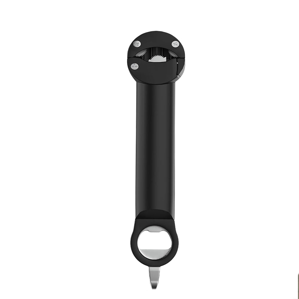 Bottle Opener Adjustable Stainless Steel Magnetic Wall Mounted Lid Gripper Black