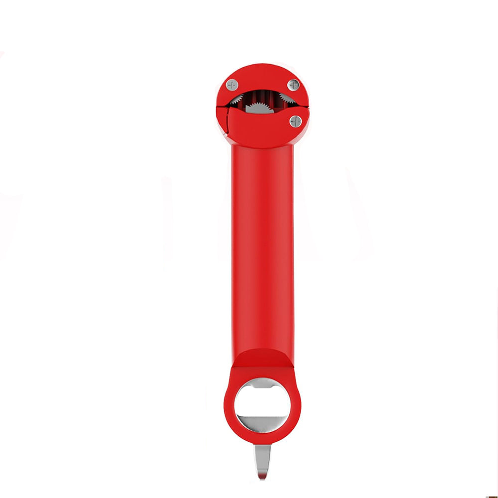 Bottle Opener Adjustable Stainless Steel Magnetic Wall Mounted Lid Gripper Red
