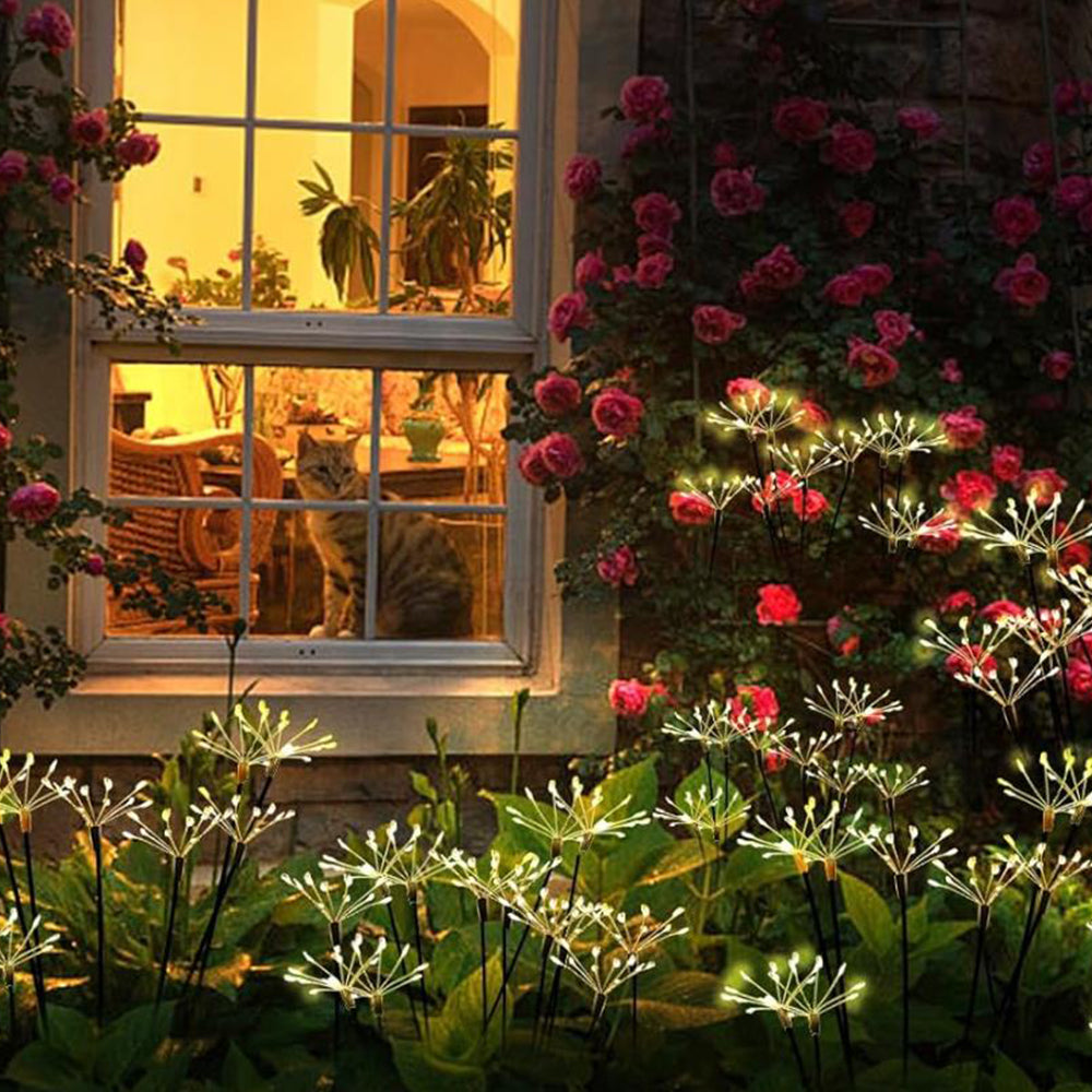 2Pcs Solar Garden Light Twinkling Solar Firework Light for Outdoor Yard Patio