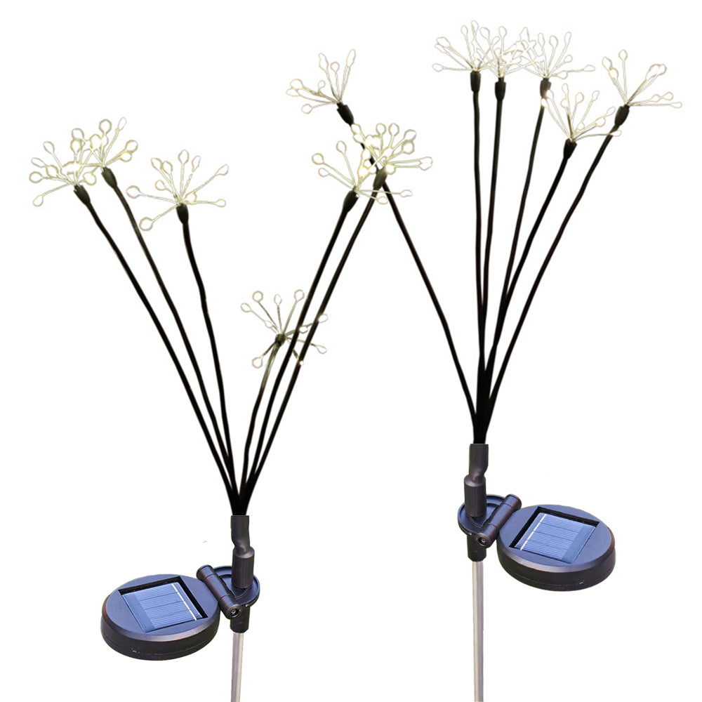 2Pcs Solar Garden Light Twinkling Solar Firework Light for Outdoor Yard Patio