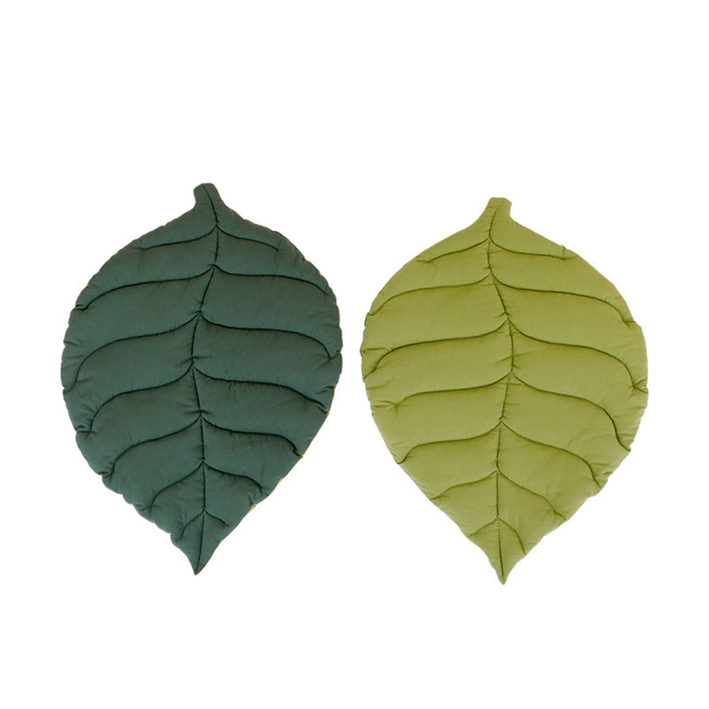 Double-Sided Leaf Shape Dog Cat Bed Mattress Cushion Soft Pad Washable