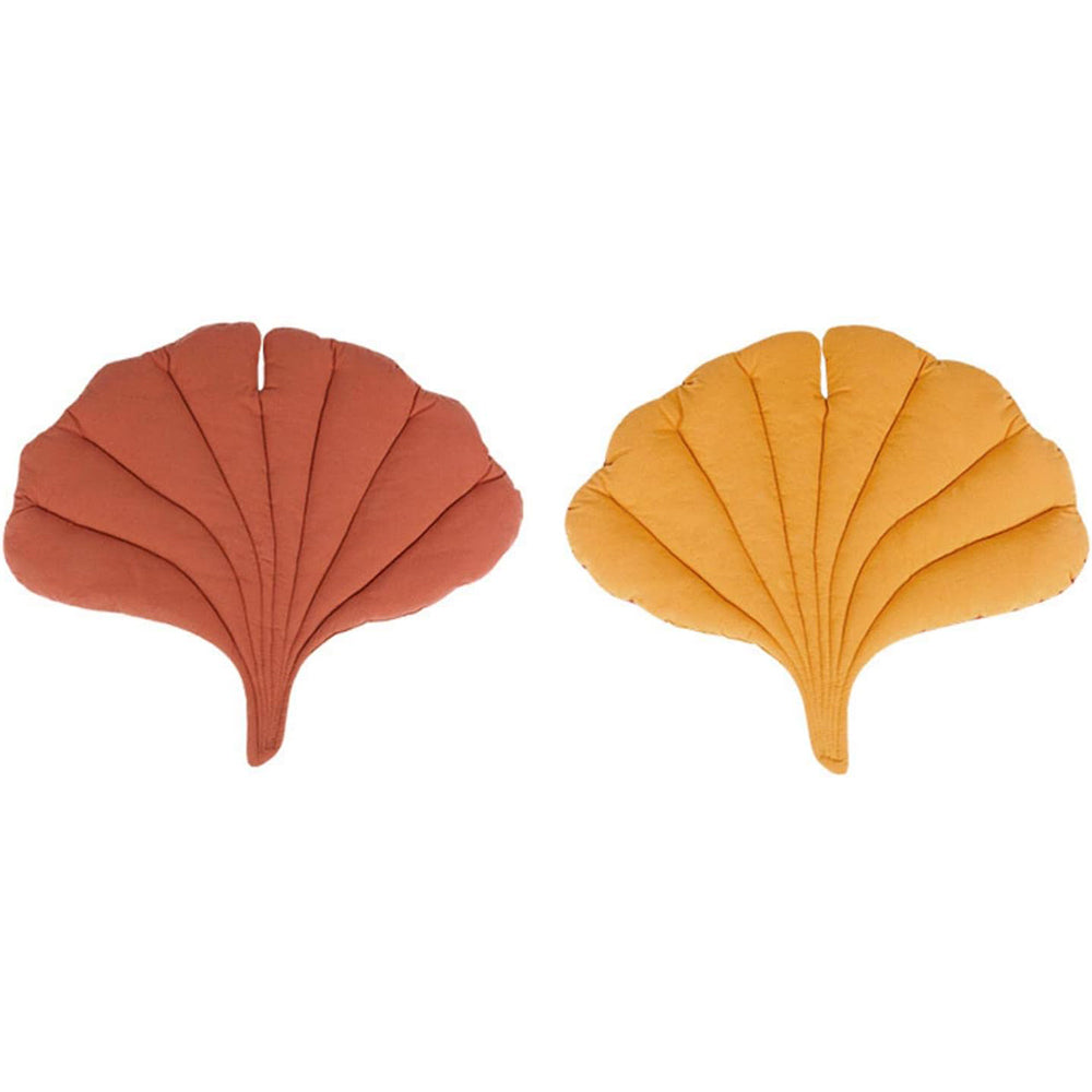 Double-Sided Ginkgo Biloba Shape Dog Cat Bed Mattress Cushion Soft Pad Washable