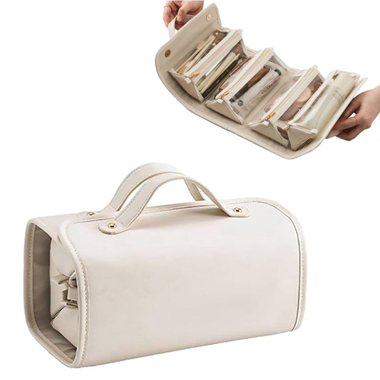 Large Capacity Travel Cosmetic Bag Makeup Organizer with Divider Pouch