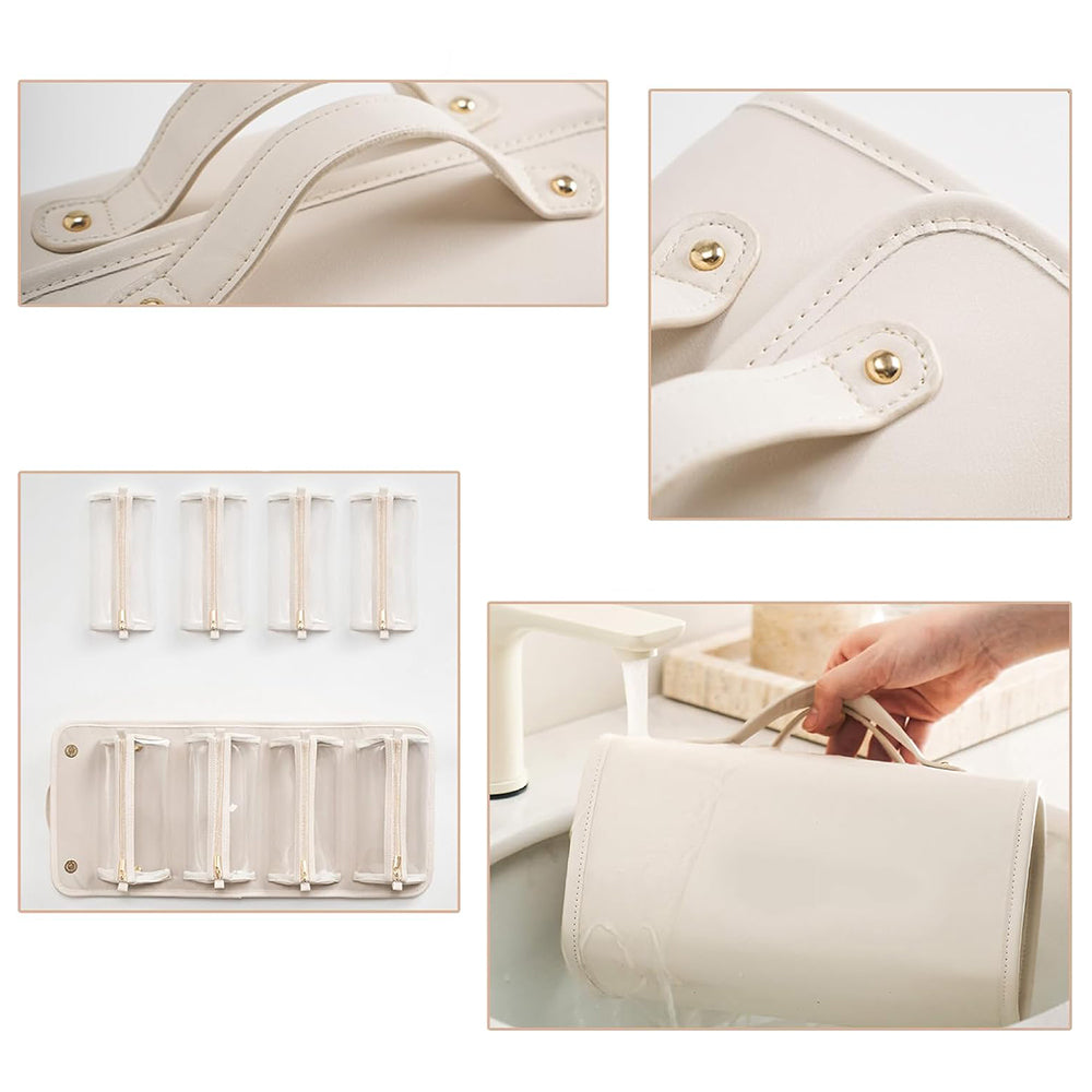 Large Capacity Travel Cosmetic Bag Makeup Organizer with Divider Pouch