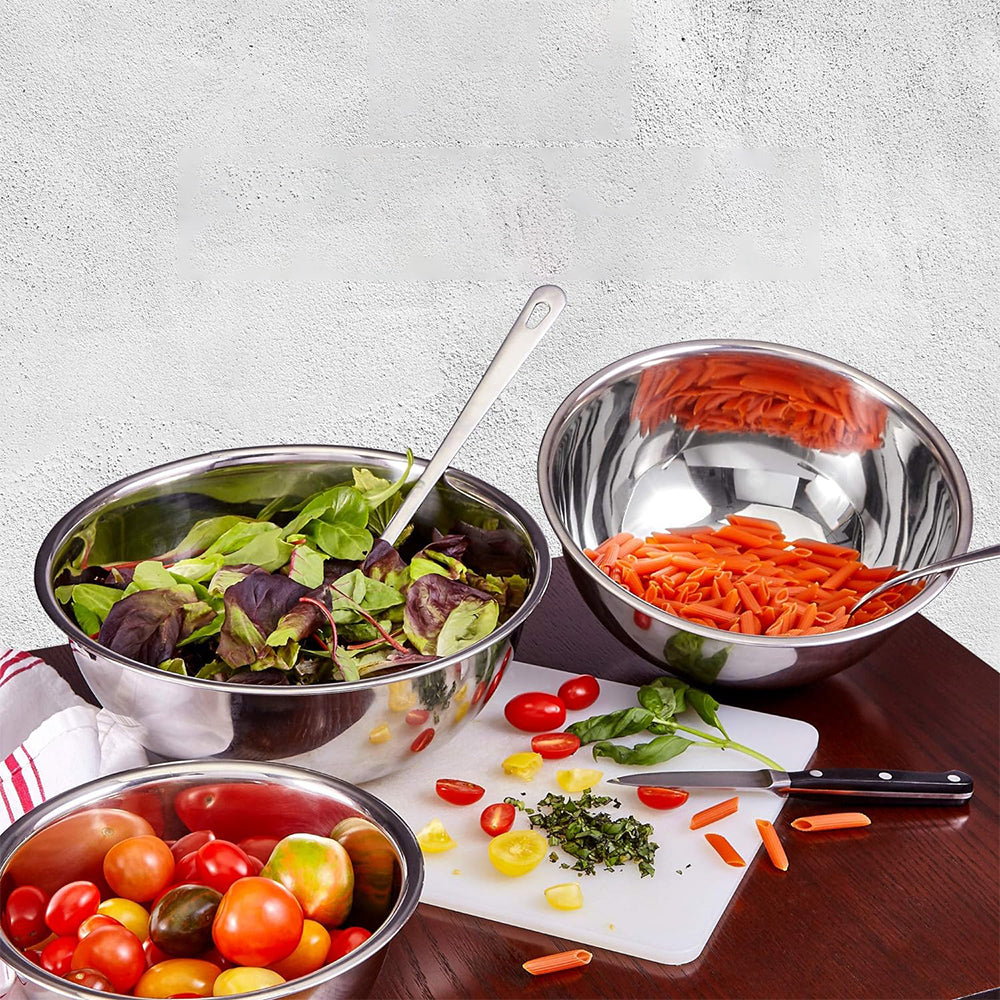 5Pcs Stainless Steel Nesting Bowl Set Polished Storage Mixing Bowl
