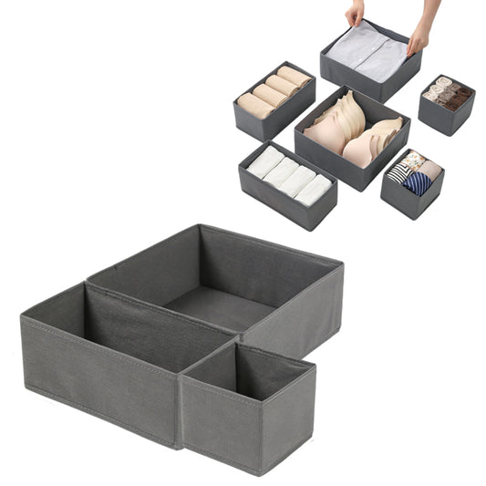 3Pcs Clothes Drawer Organizer Closet Wardrobe Drawer Foldable Storage Box