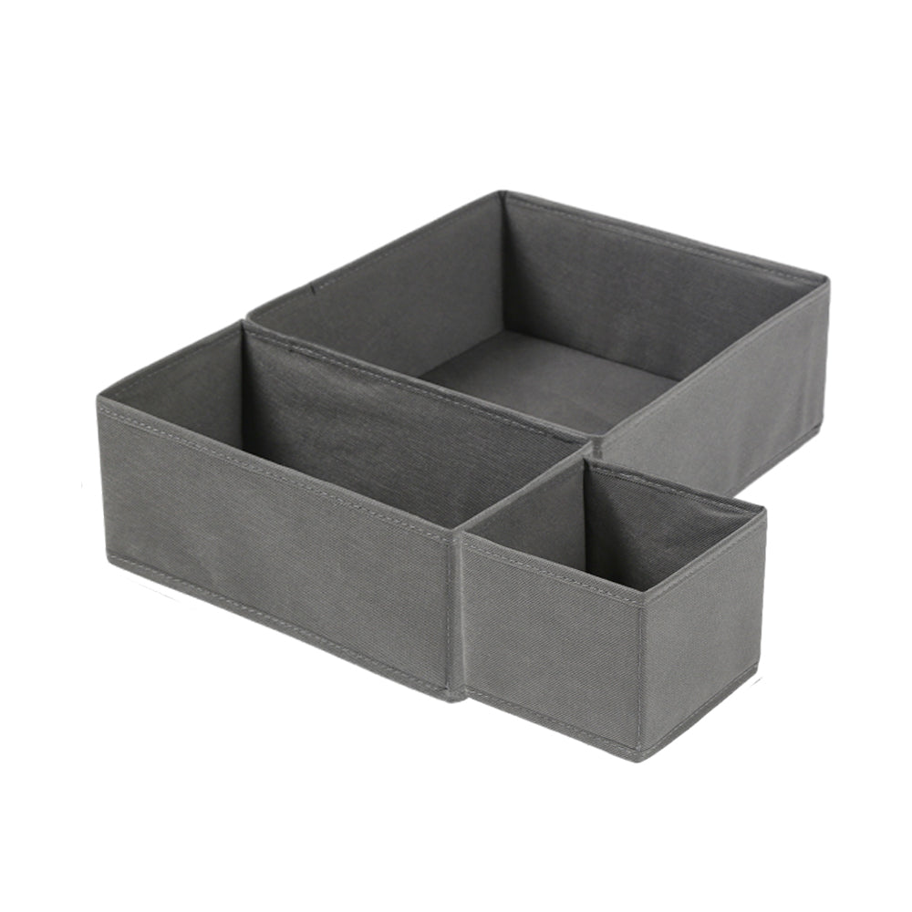 3Pcs Clothes Drawer Organizer Closet Wardrobe Drawer Foldable Storage Box
