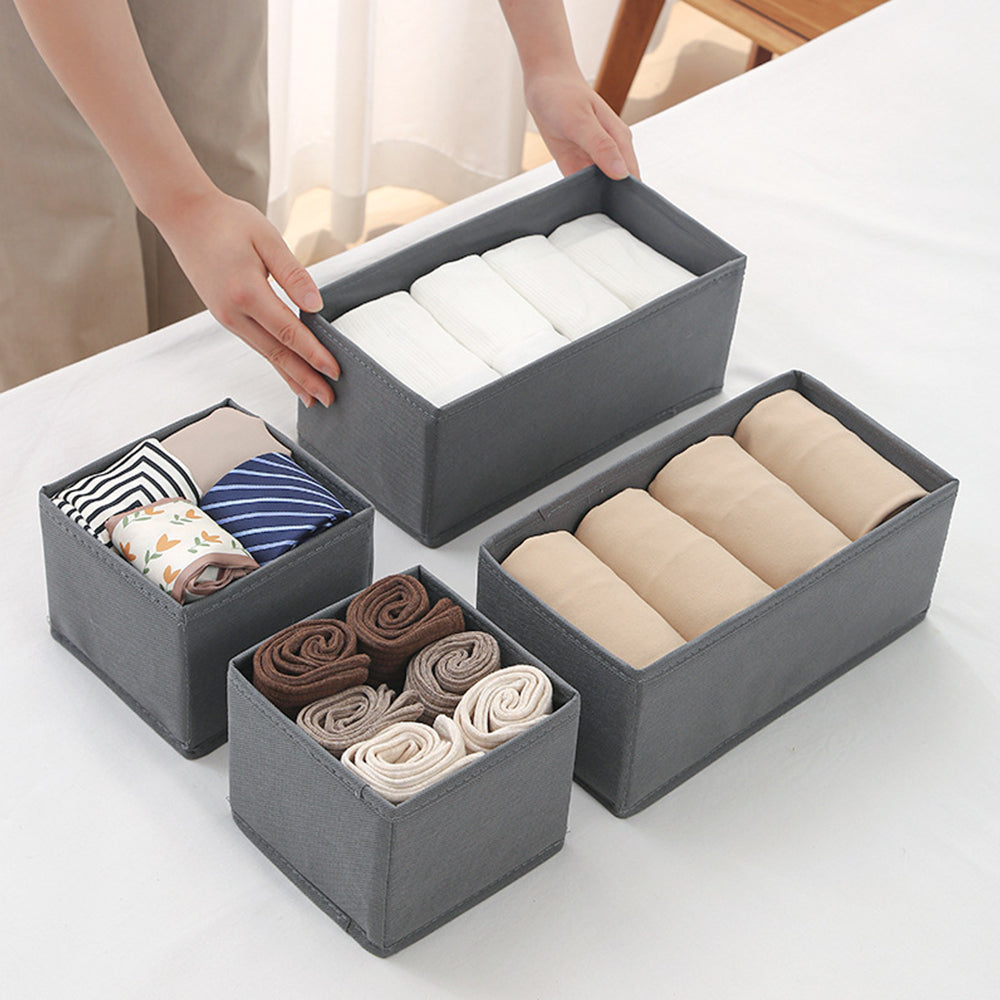 6Pcs Clothes Drawer Organizer Closet Wardrobe Drawer Foldable Storage Box