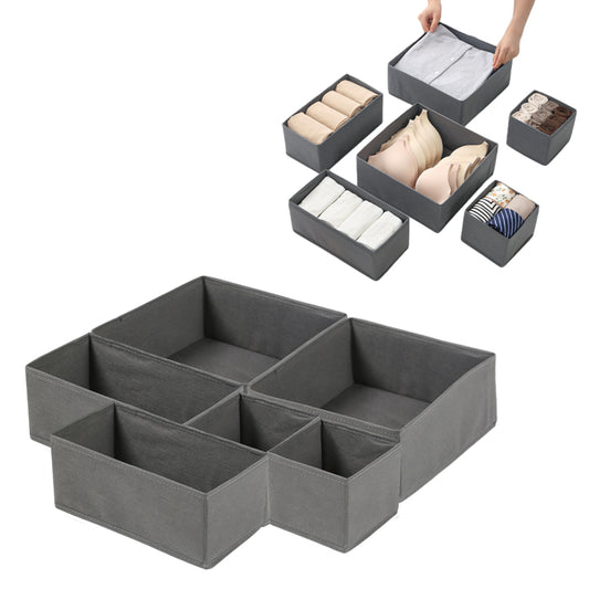6Pcs Clothes Drawer Organizer Closet Wardrobe Drawer Foldable Storage Box