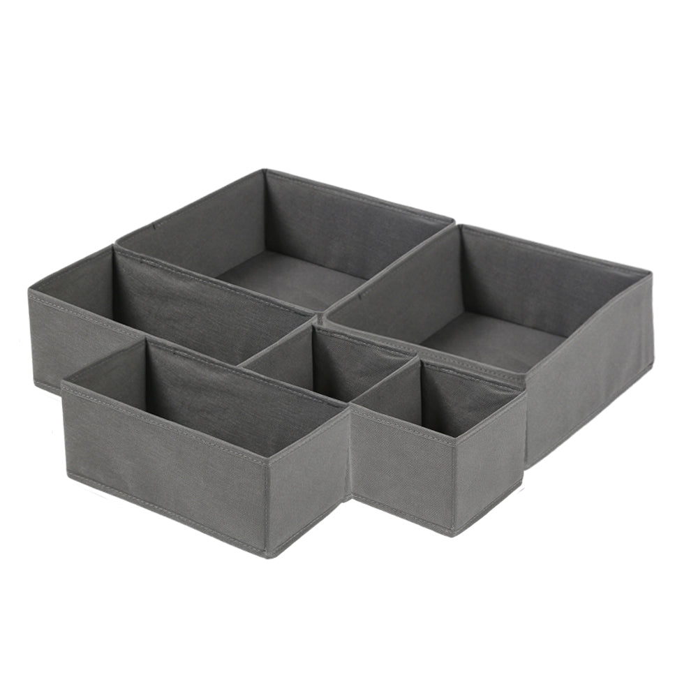 6Pcs Clothes Drawer Organizer Closet Wardrobe Drawer Foldable Storage Box
