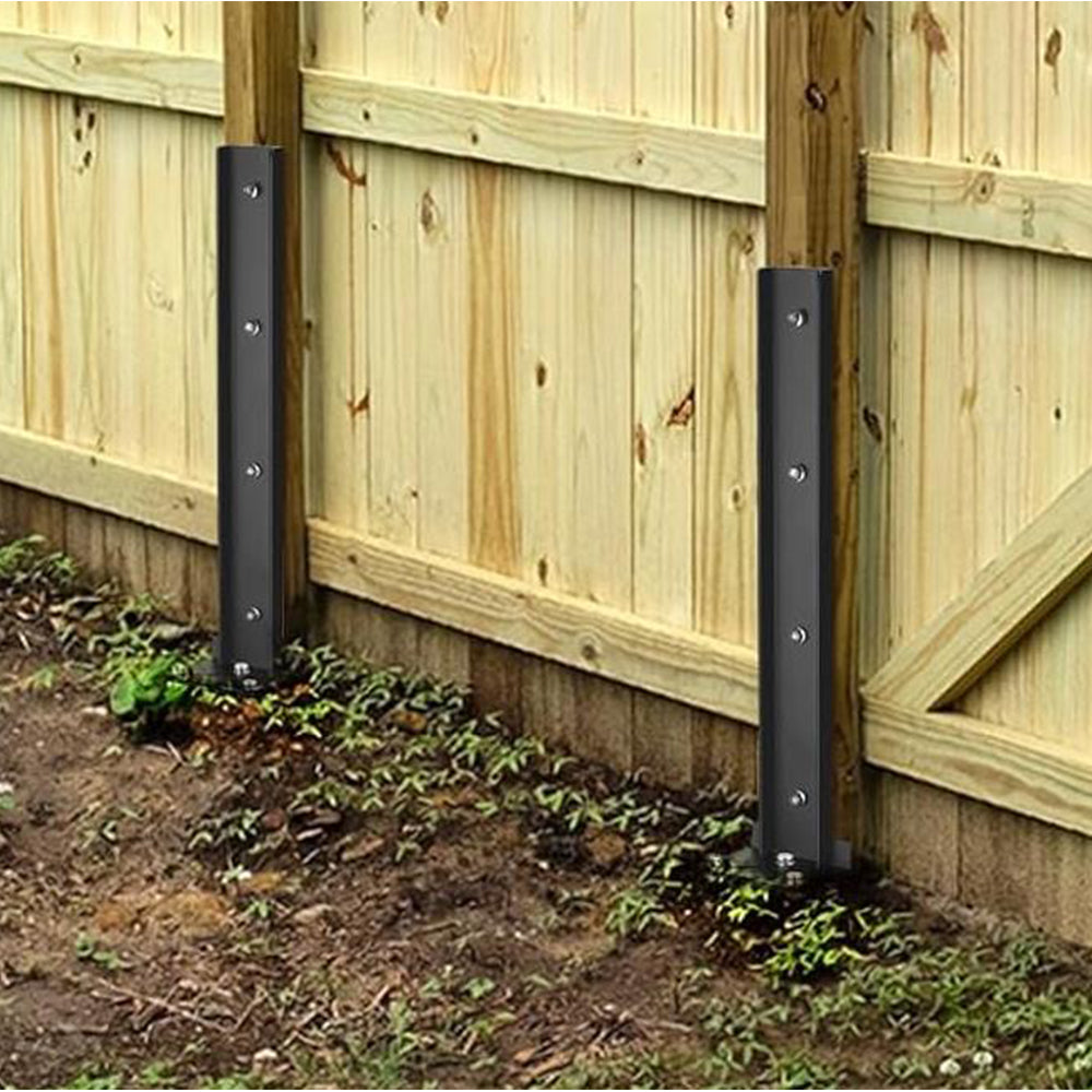 2Pcs Fence Post Anchor Kit Ground Spike Anchor Kit Fence Post Repair Stakes