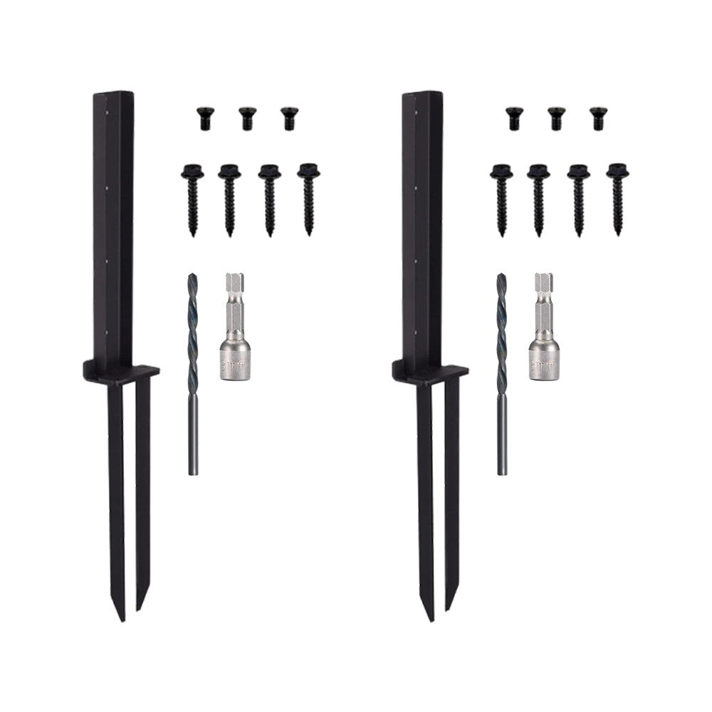 2Pcs Fence Post Anchor Kit Ground Spike Anchor Kit Fence Post Repair Stakes